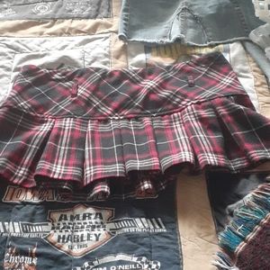 Cool sexy plaid skirt